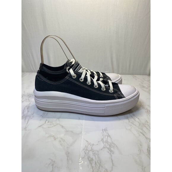Converse Chuck Taylor All Star Move Platform Ox Size 11 Black - Picture 2 of 9